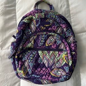 Purple Vera Bradley mini book bag